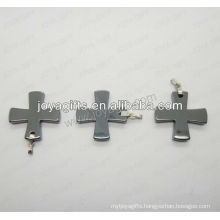 01P1007S/ cross shape pendant/cross charm/cross fitting/cross shape accessory with silver finding